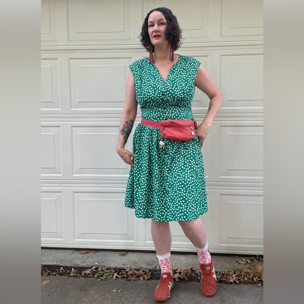 1950s Repro Vintage Floral Dress - 4XL (Discontinued)